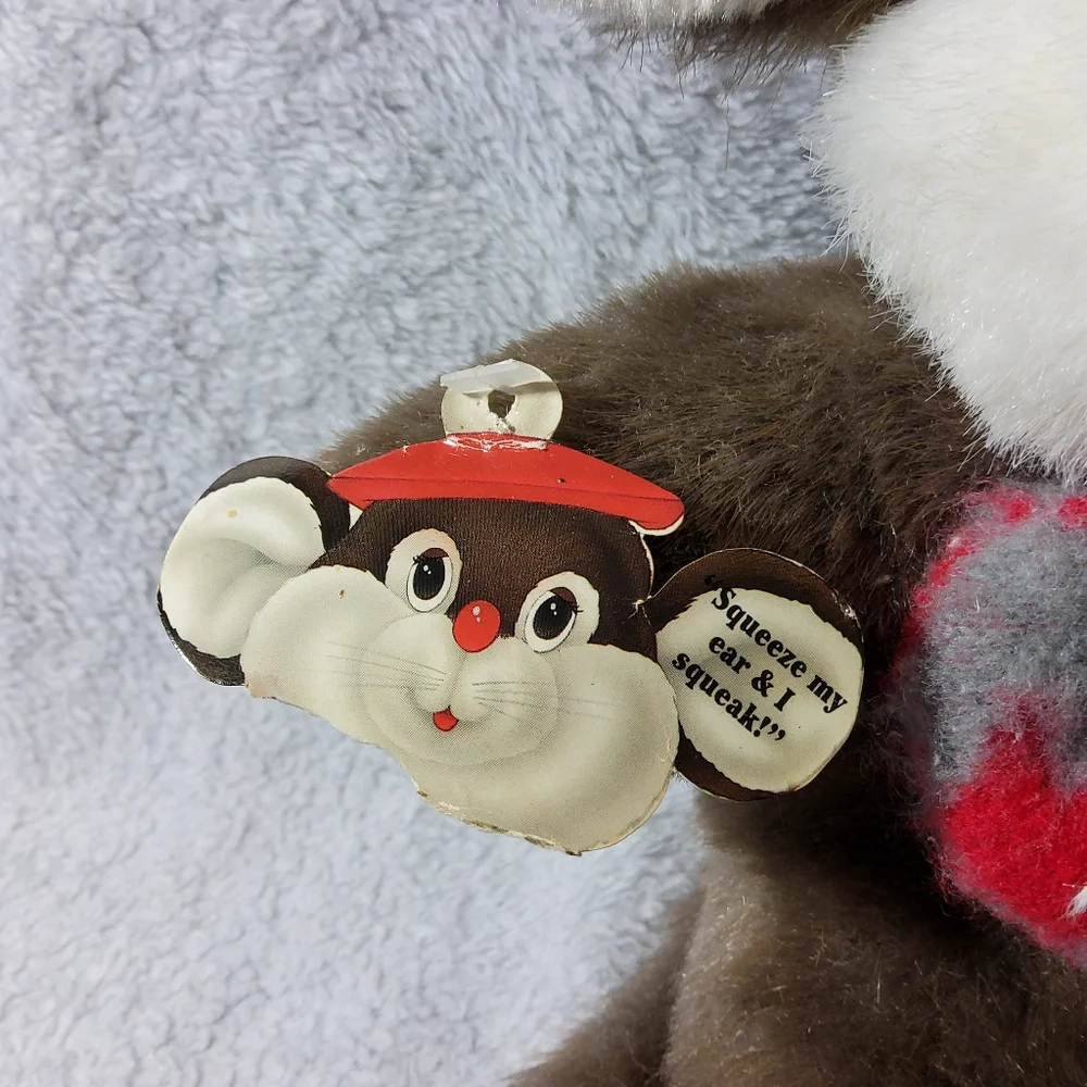 Vintage 1987 Lil' Tweaks Christmas Mouse Commonwealth Plush Target Exclusive 10